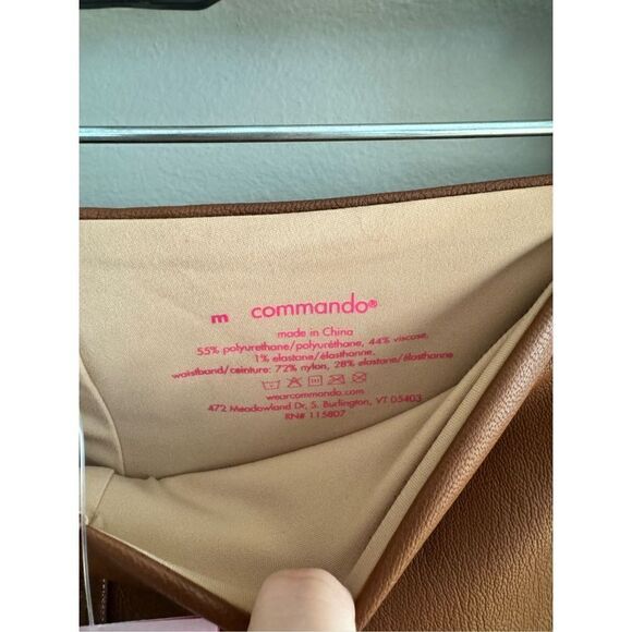 Commando NWT Faux Leather Leggings, Women’s M, Cocoa Brown - Picture 8 of 10